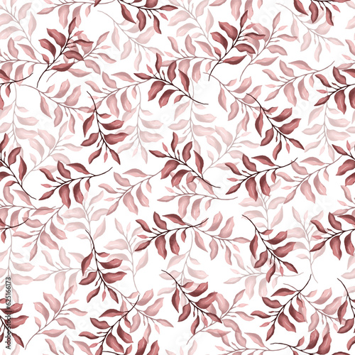 Wallpaper Mural Free vector seamless pattern of watercolor leaves for textile Torontodigital.ca