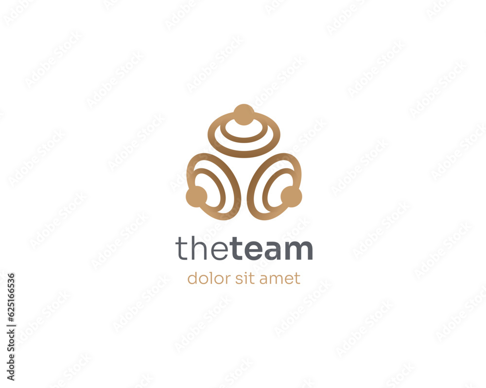 Creative team people community logo Creative team people community logo