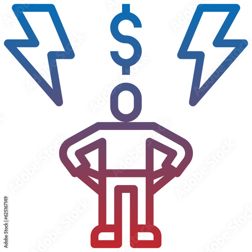 BROKE line icon,linear,outline,graphic,illustration