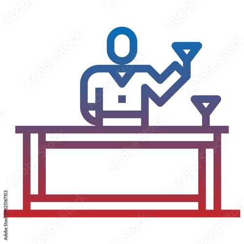 BAR line icon,linear,outline,graphic,illustration