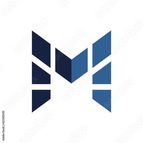 M panel simple original logo vector