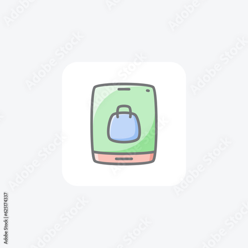 Shopping Bag Awesome Lineal Icon