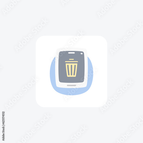 Delete Trash Flat Rounded Icon © Blinix Solutions