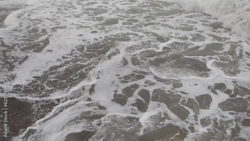sea with waves in cloudy weather. sea with waves in cloudy weather.