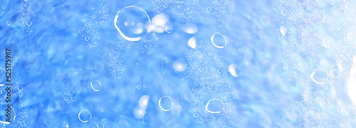 blue abstract background air bubbles water