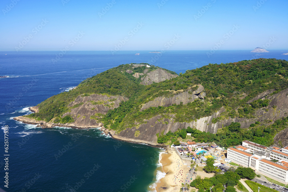 Rio de Janeiro natural seascape from Morro da Urca hill, Brazil