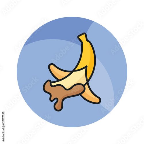 An amazing chocolate dipped banana vector design, modern flat style