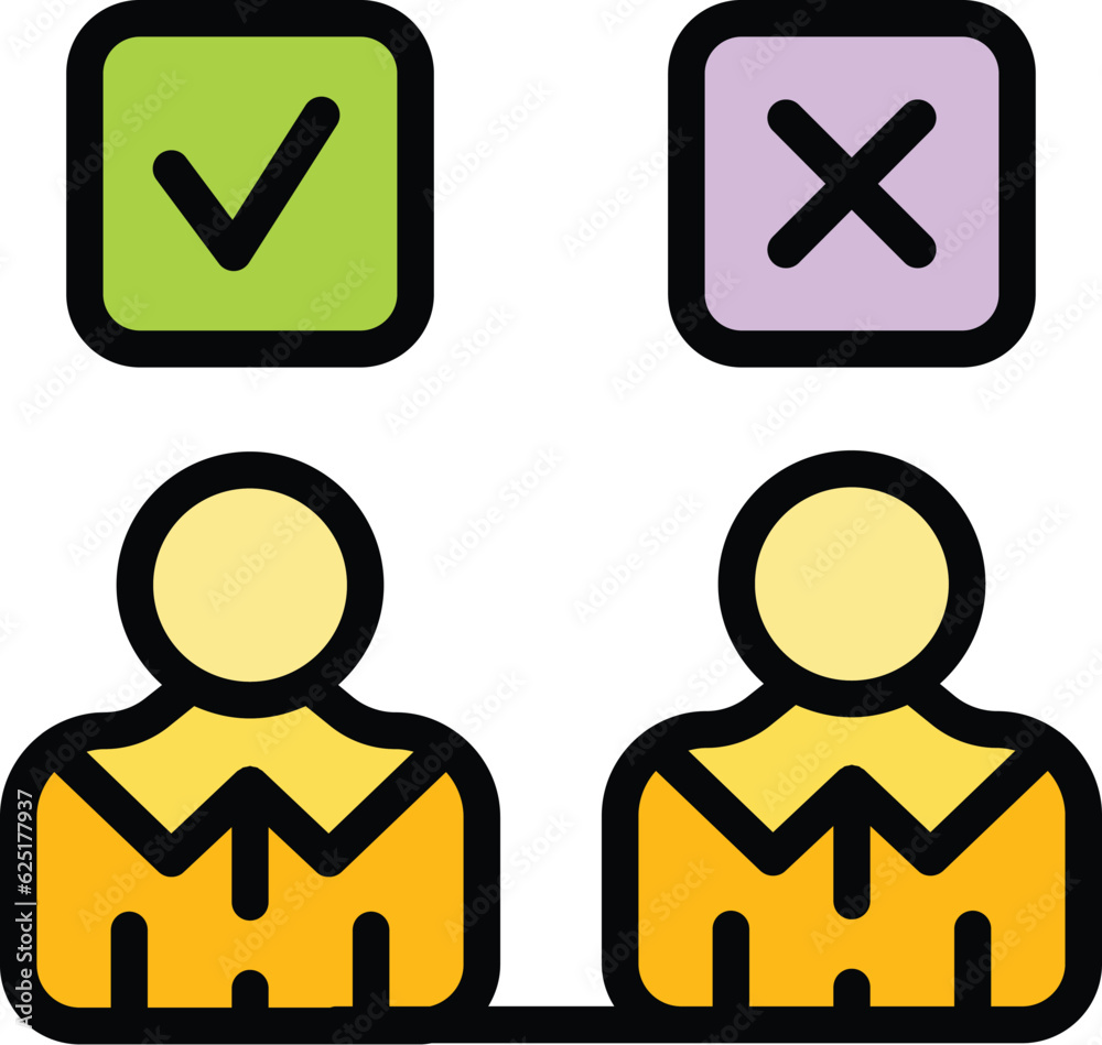 Office workers icon outline vector. Business people. Work person color flat Office workers icon outline vector. Business people. Work person color flat