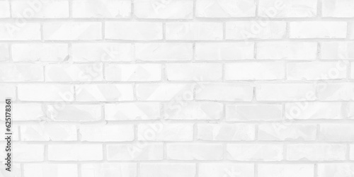 Brick wall with white plastering, seamless background photo texture