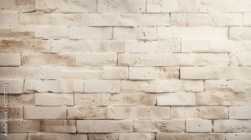 Cream and White Brick Wall Texture Background