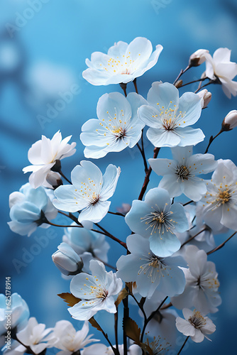 Beautiful soft blue floral pastel background  HD  no text  no writing  no lines  no watermark. AI generative