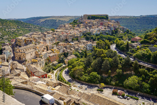Panoramic view of old italian village of Ragusa Ibla on Sicily.