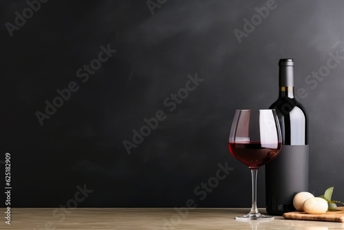 Grape and Wine Banner with Copy Space