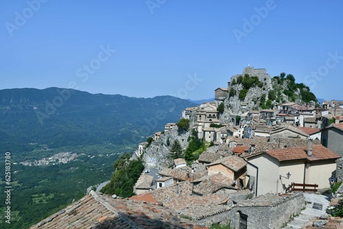 Panoramic view of Cervara di Roma, a medieval village on Lazio, Italy. photo