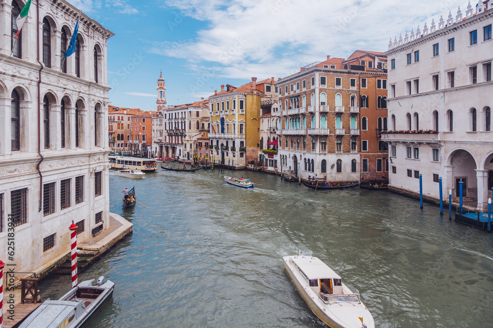 narrow street canal in Venice. Italy