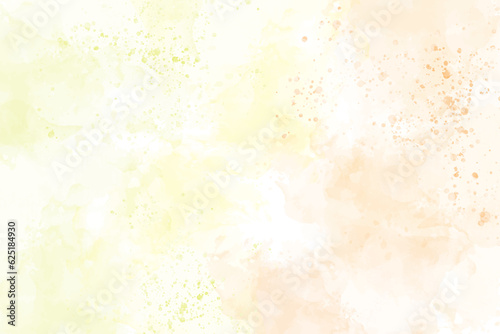 Hand painted watercolor sky and clouds, abstract watercolor background, vector illustration, yellow color