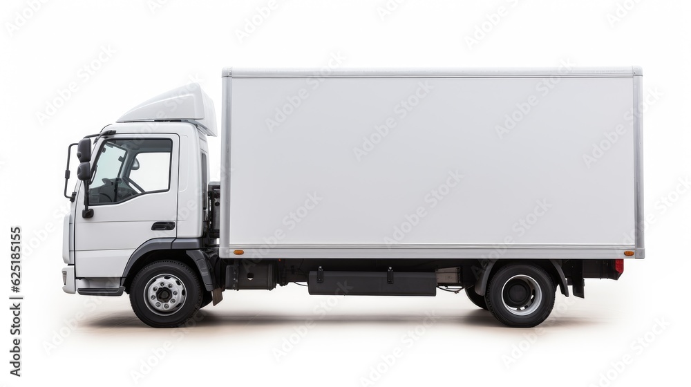 Truck in white background, AI generated Image Truck in white background, AI generated Image