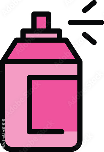 Spray bottle safe icon. Outline Spray bottle safe vector icon for web design isolated on white background color flat