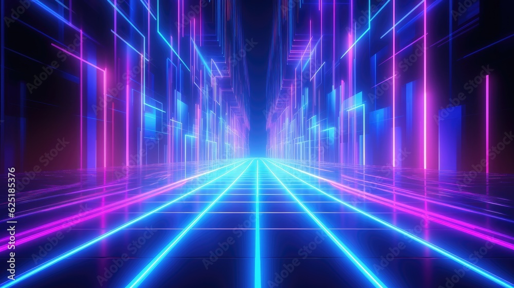 Abstract Minimal Neon Line Background Abstract Minimal Neon Line Background