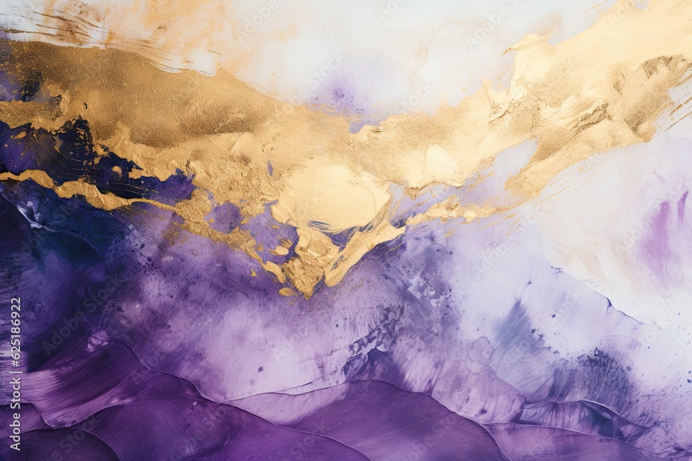 Abstract golden purple marble texture background