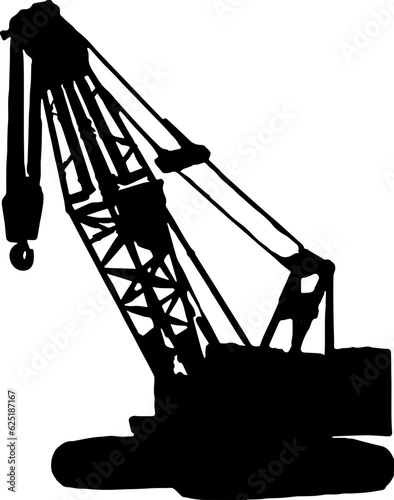 silhouette of a crane vector