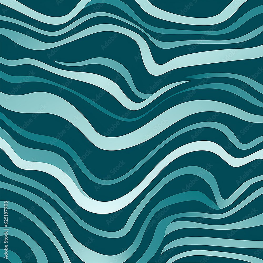 Spaced out topographic lines Bold, thick lines muted teal background with generative AI technology