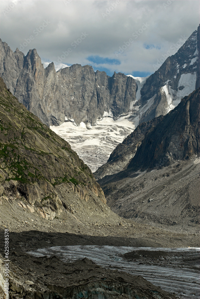 Glacier, Mer de glace, Chamonix, 74, Alpes, Haute Savoie, France