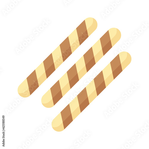 Crispy and crunchy chocolate flavored biscuit, wafer biscuit vector design