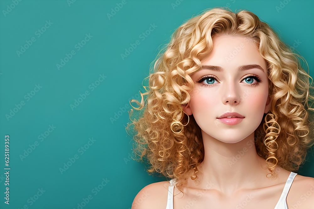 Gorgeous woman with green wall ai generative art Gorgeous woman with green wall ai generative art