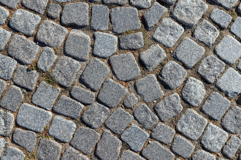 part of the road made of concrete tiles part of the road made of concrete tiles