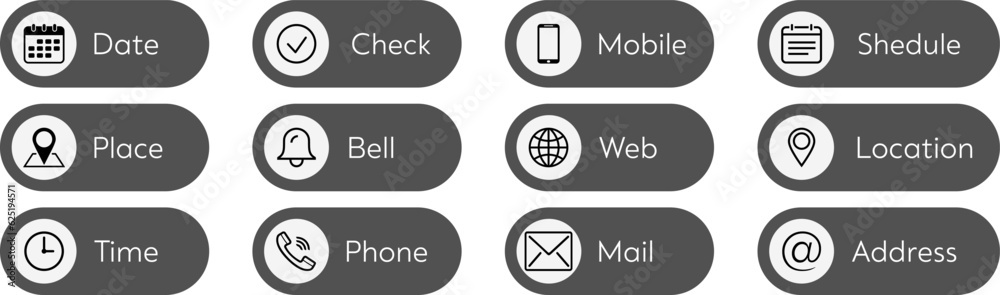 Obraz premium Set of business meeting icons for card or web design