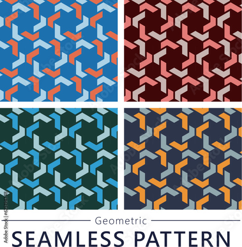 Geometric seamless vector pattern n7