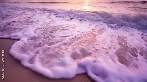 Violet sunrise ocean with v...