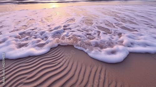 Violet sunrise ocean with v...