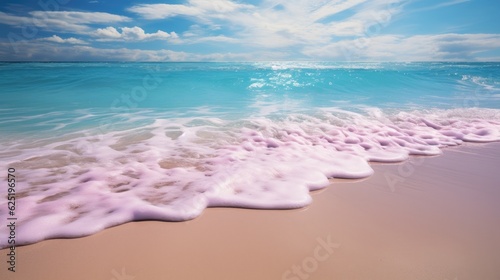 Violet sunrise ocean with v...