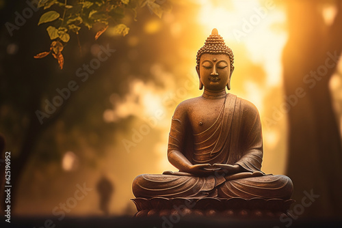 bronze statue Siddhartha Gautama. generative ai