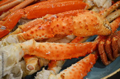 Alaskan crab legs. Alaska King Crab.