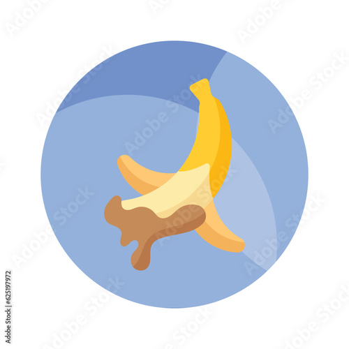 An amazing chocolate dipped banana vector design, modern flat style