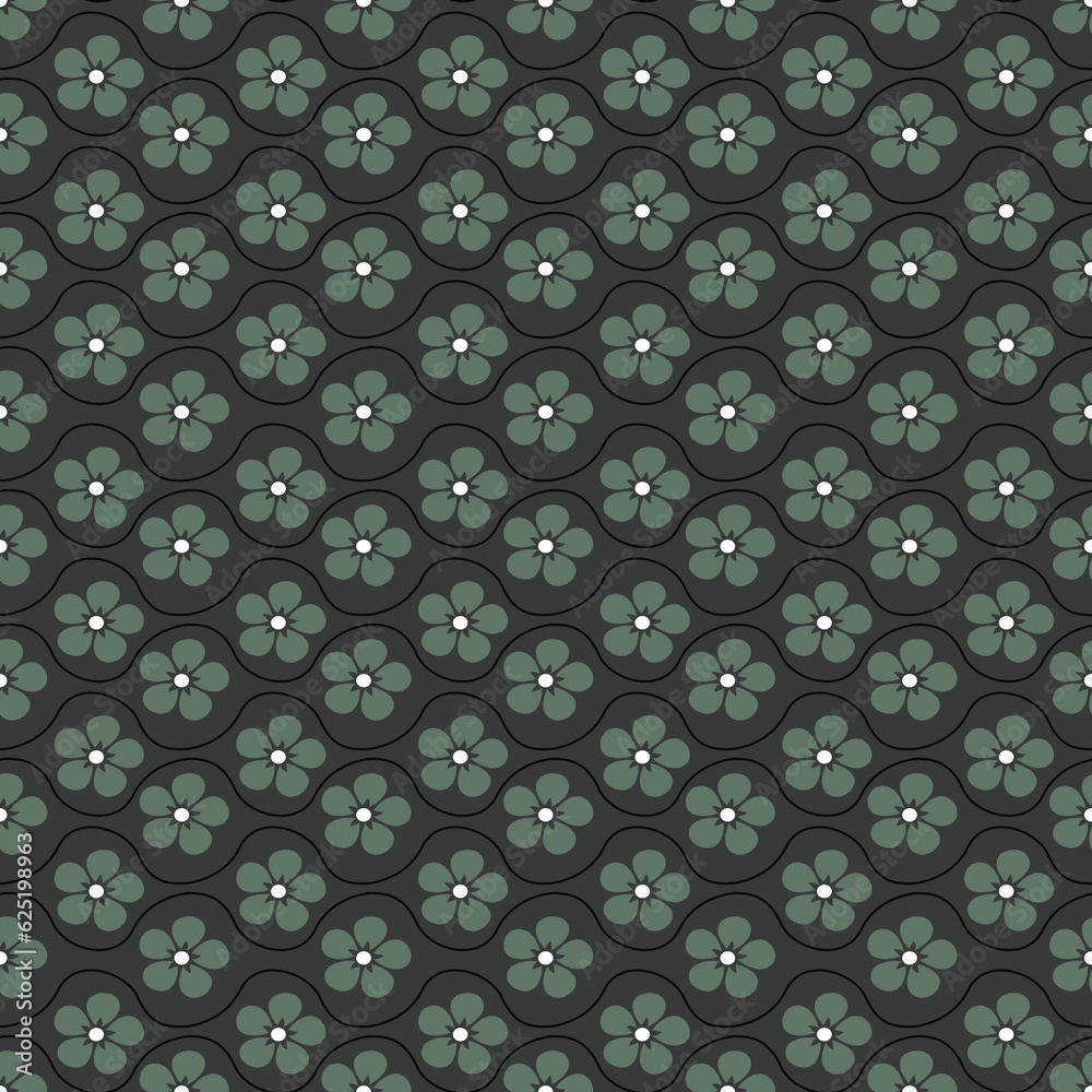 Fototapeta premium seamless vector flower design pattern on background
