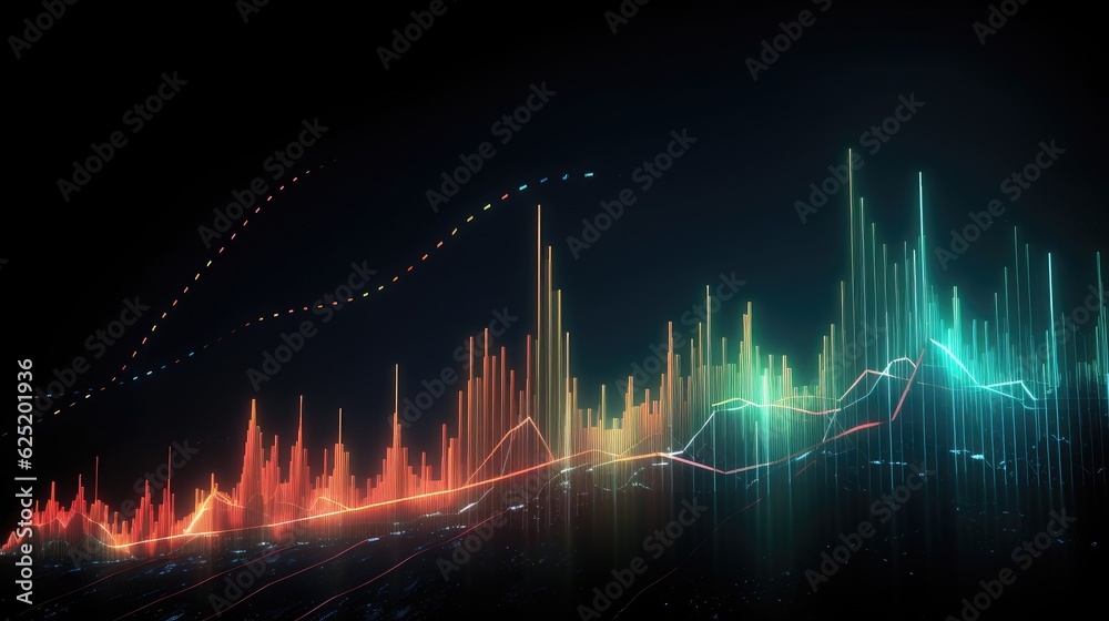 Growth graph and progress of business and analyzing financial and investment data, generative AI. Growth graph and progress of business and analyzing financial and investment data, generative AI.