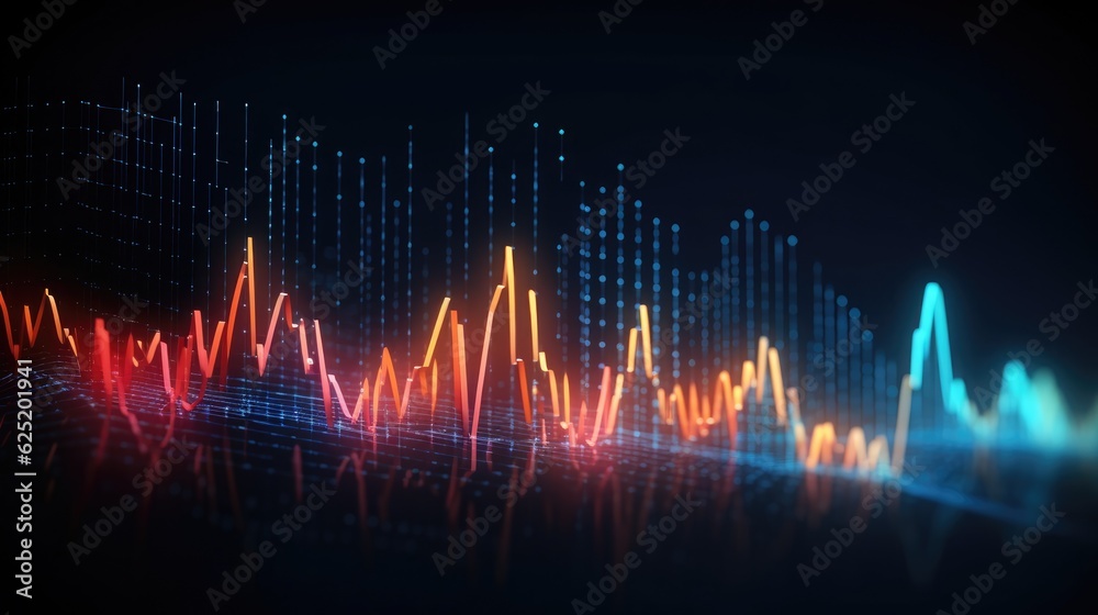 Growth graph and progress of business and analyzing financial and investment data, generative AI. Growth graph and progress of business and analyzing financial and investment data, generative AI.