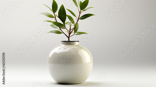 vase with plant HD 8K wallpaper Stock Photographic Image 
