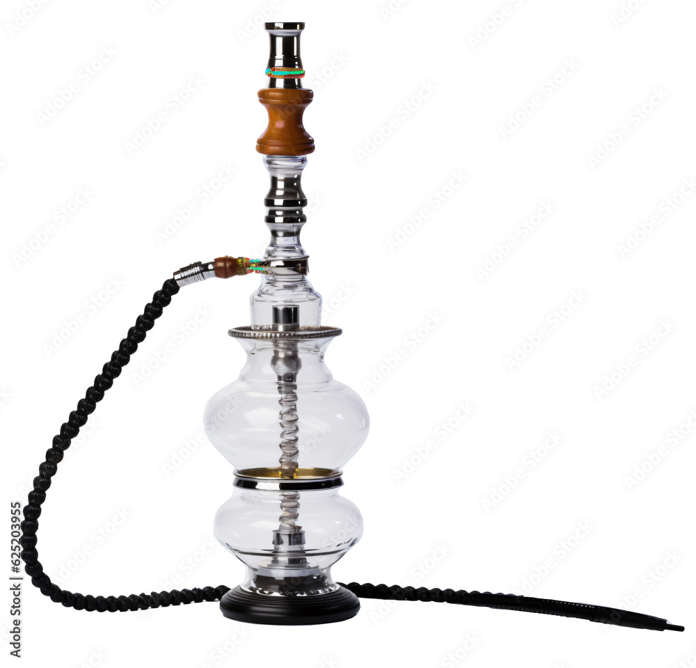 Shisha, hookah, water pipe isolated on the transparent background PNG