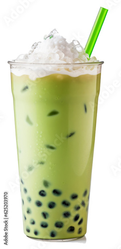 Bubble tea isolated on the transparent background PNG. AI generative.