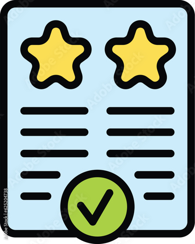 Data product icon outline vector. Compare template. Price interface color flat