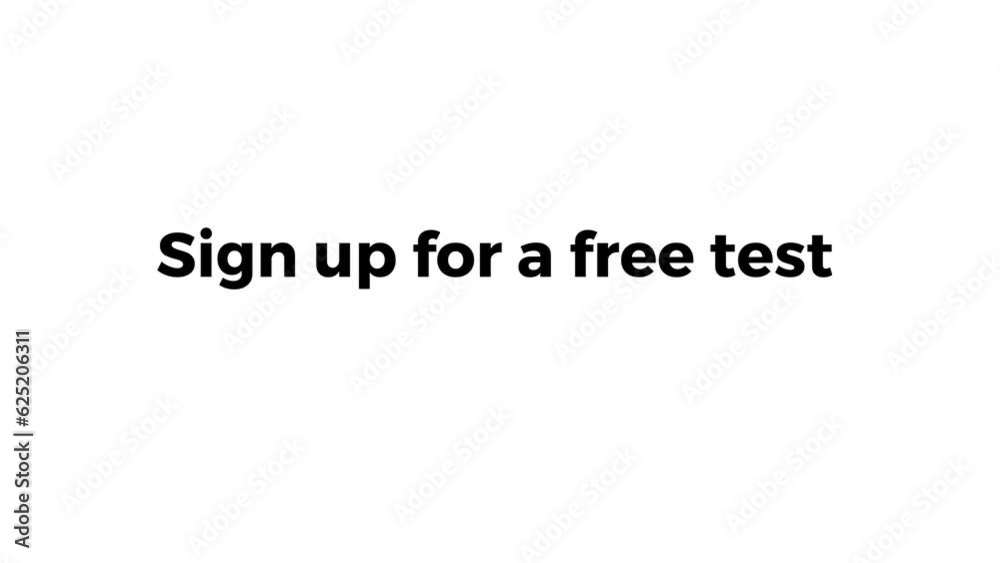 Sign up for a free test Sign up for a free test
