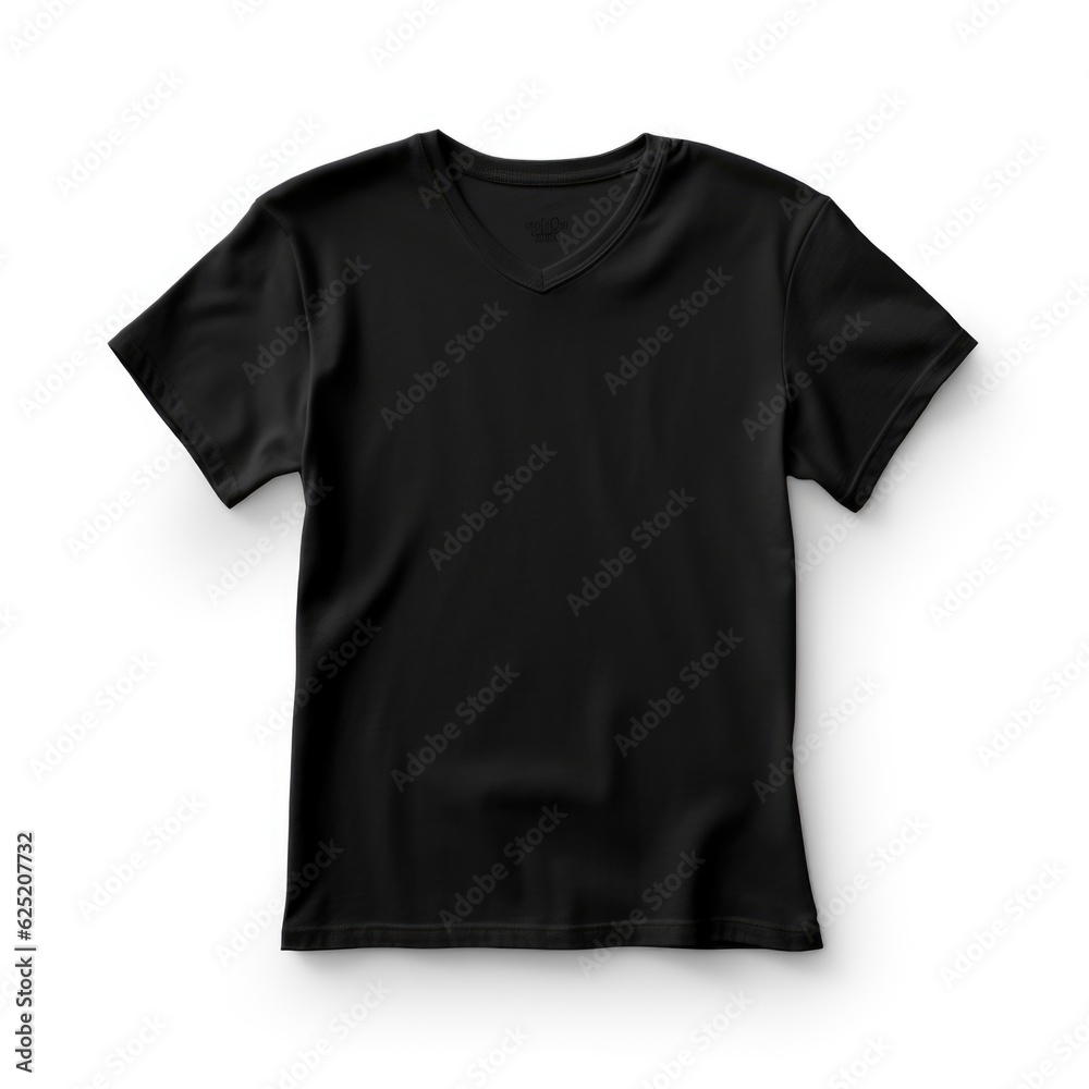 Black T-Shirt Mockup generative AI. Black T-Shirt Mockup generative AI.