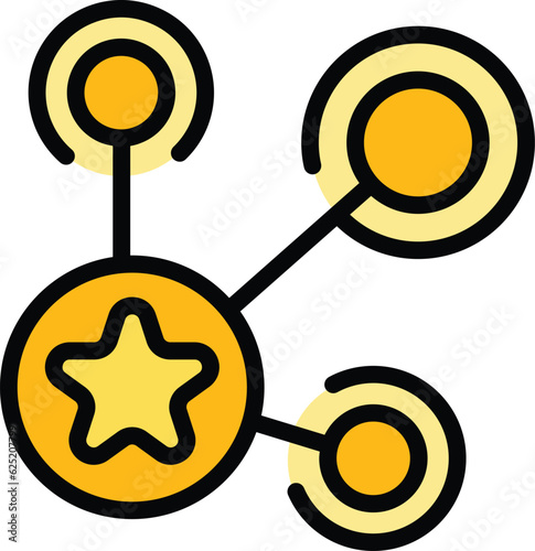 Product scheme icon outline vector. Project process. Business diagram color flat