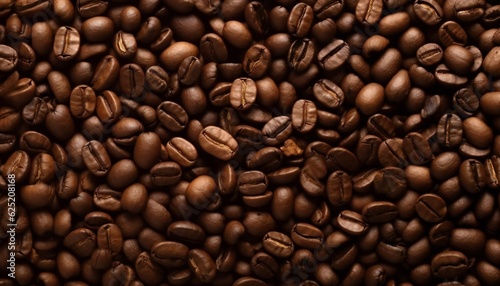 Coffee beans close-up background.