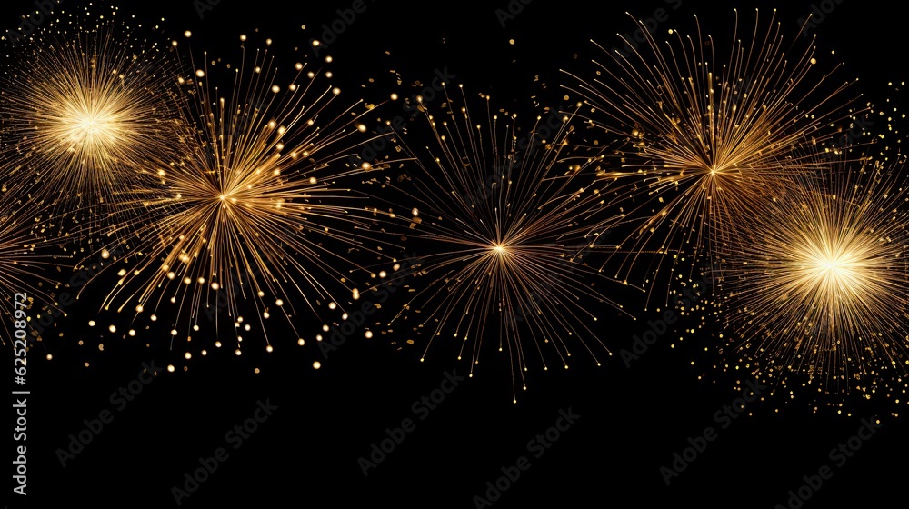 Fireworks on black background Fireworks on black background